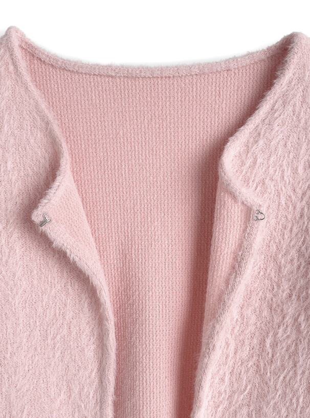 フリルキャミソール×フェザーカーディガンアンサンブル[dk1555