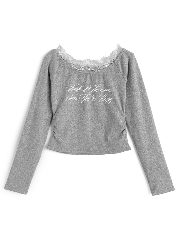 レースチョーカー付きロゴトップス