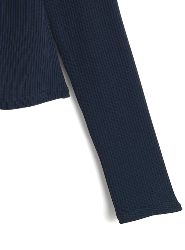 レースレイヤード風リボントップス