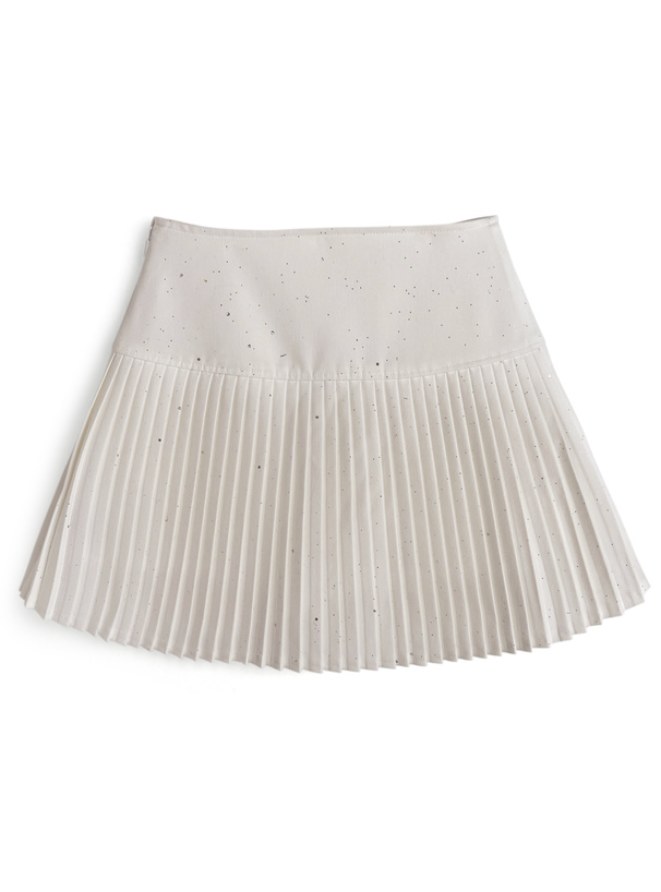 インパン付きラメプリーツミニスカート