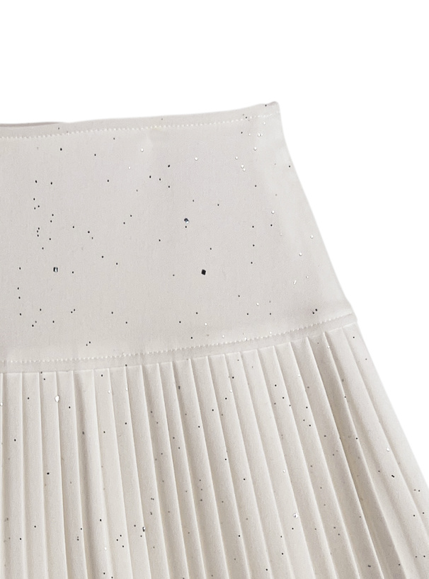 インパン付きラメプリーツミニスカート