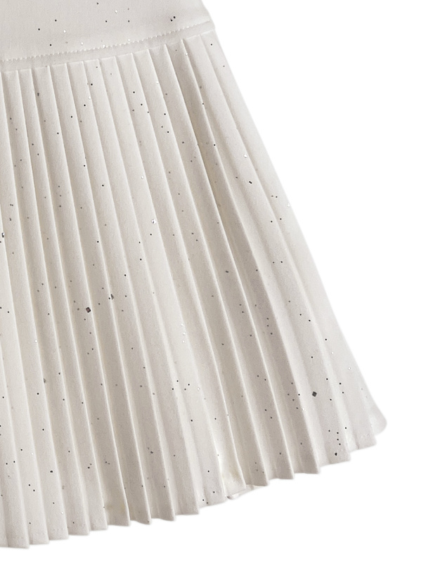 インパン付きラメプリーツミニスカート