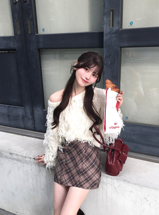 インパン裏地付きチェック柄タイトミニスカート[dk1570] | レディース