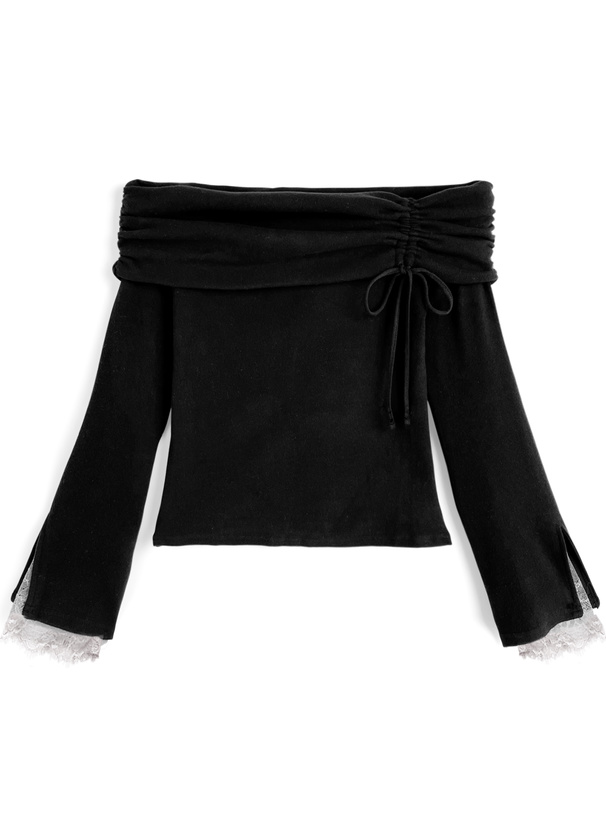 レーススリーブオフショルダートップス[dk1577] | レディース