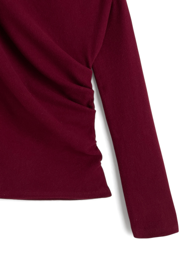 ワンショルダードレープトップス