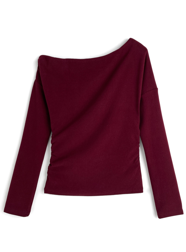 ワンショルダードレープトップス