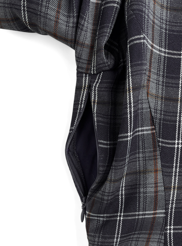 チェック柄プリーツミニワンピース