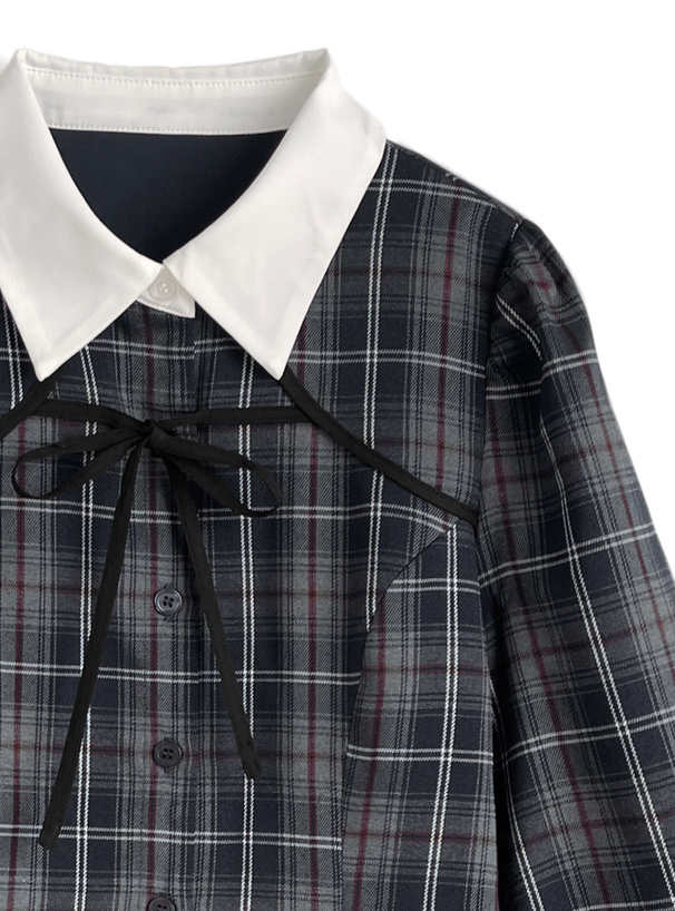 チェック柄プリーツミニワンピース[dk1587] | レディースファッション