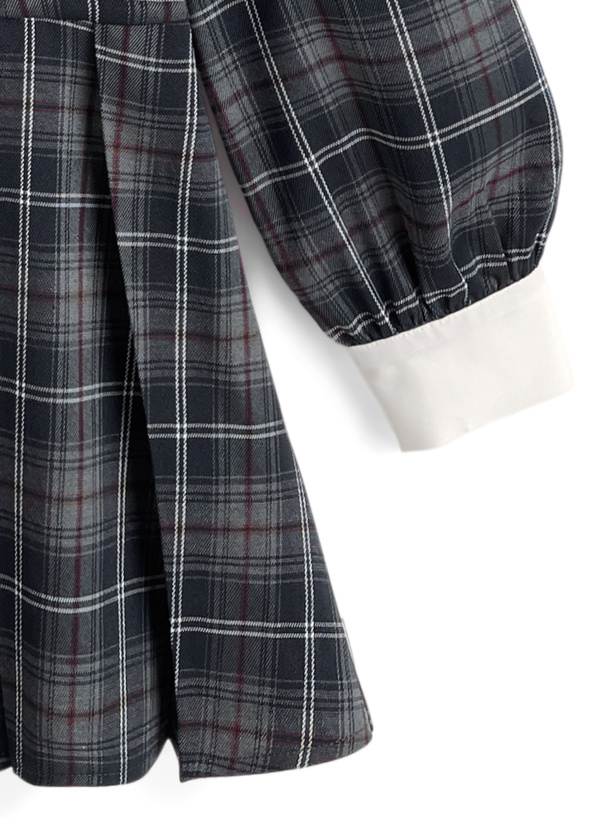 チェック柄プリーツミニワンピース[dk1587] | レディースファッション