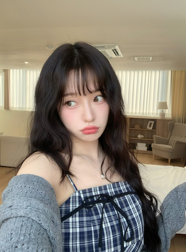 チェック柄ティアードフリルキャミソールミニワンピース