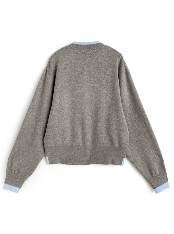 レイヤードカーディガン風配色ニット[dk1611] | レディース