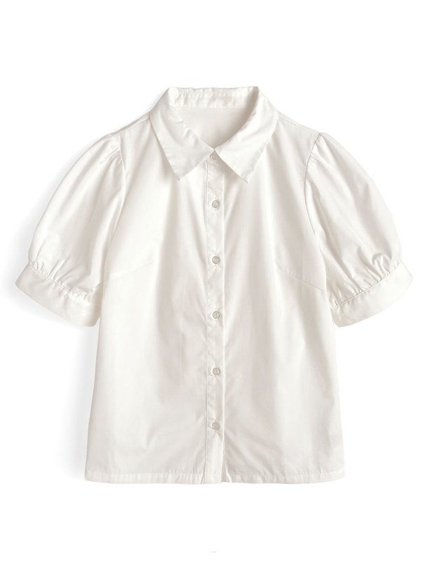 パフスリーブブラウス×チェック柄リボンプリーツキャミソールワンピースセットアップ