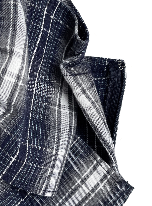 チェック柄ビッグリボンイレヘムキャミソールミニワンピース