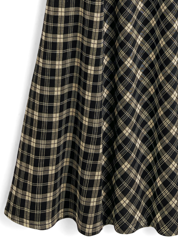 チェック柄ストラップキャミソールワンピース