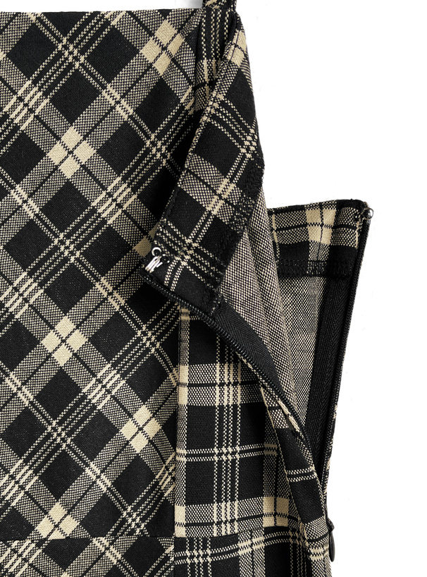 チェック柄ストラップキャミソールワンピース