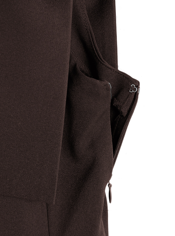 ショルダーリボンノースリーブペプラムトップス