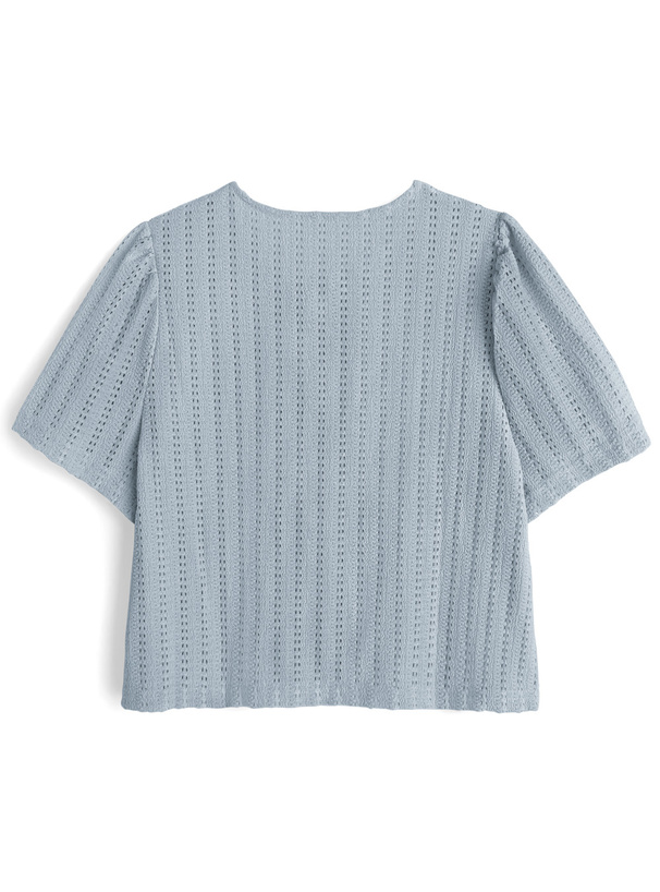 メッシュレースパールボタンカーディガン