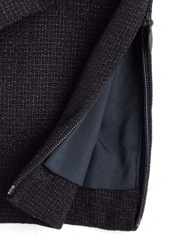 ビッグリボンオフショルダーツイードトップス