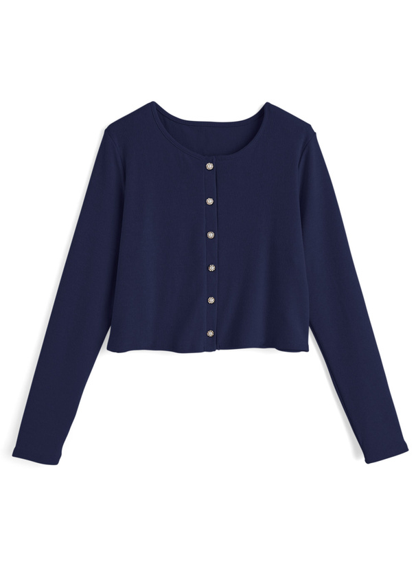 レースキャミソールxパールボタンカーディガンアンサンブル