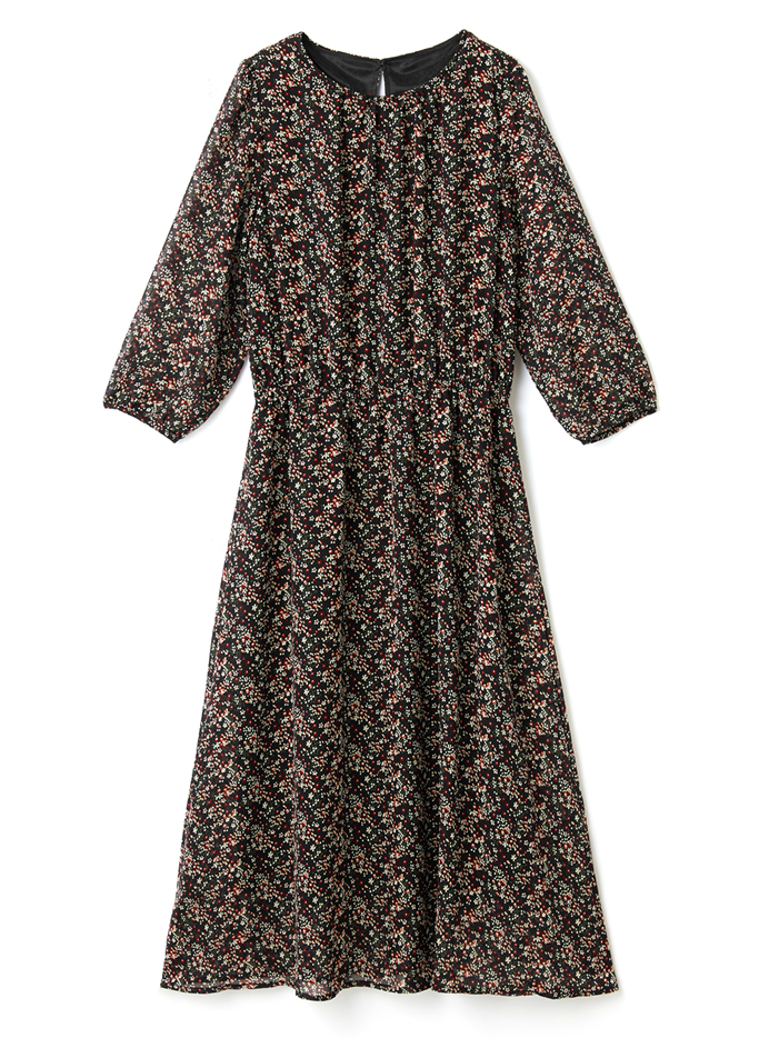 フラワーシフォンワンピース
