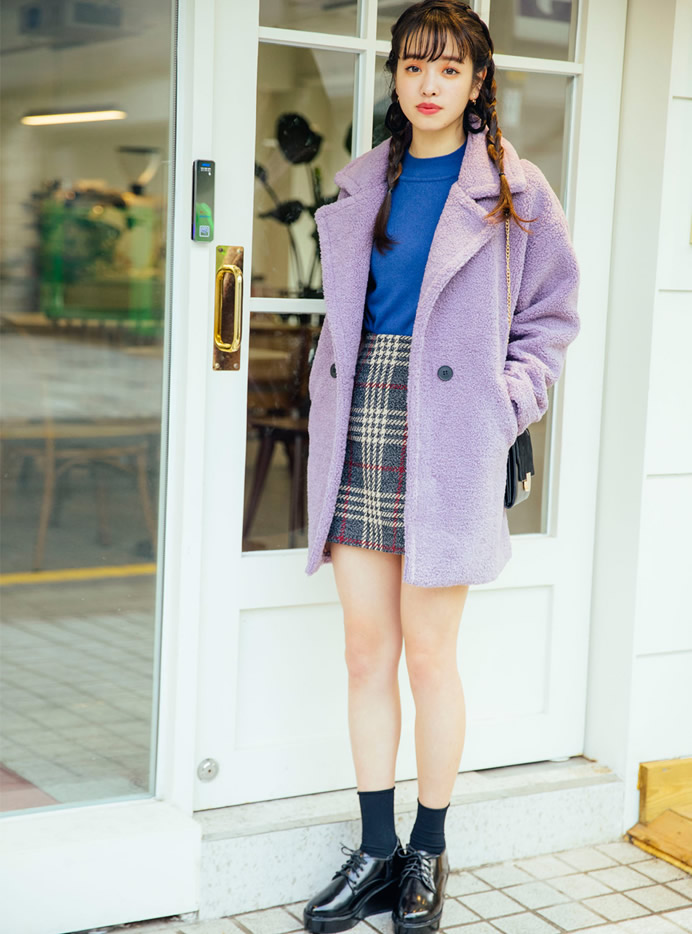 チェックスカート