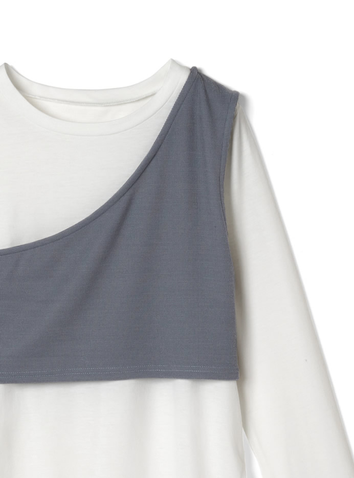 ワンショルビスチェ×ロングTシャツセット