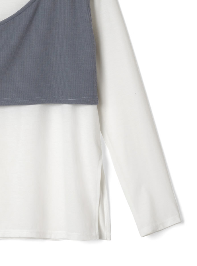 ワンショルビスチェ×ロングTシャツセット