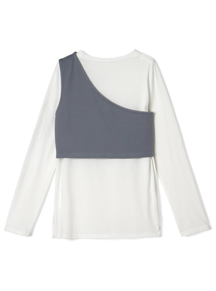 ワンショルビスチェ×ロングTシャツセット