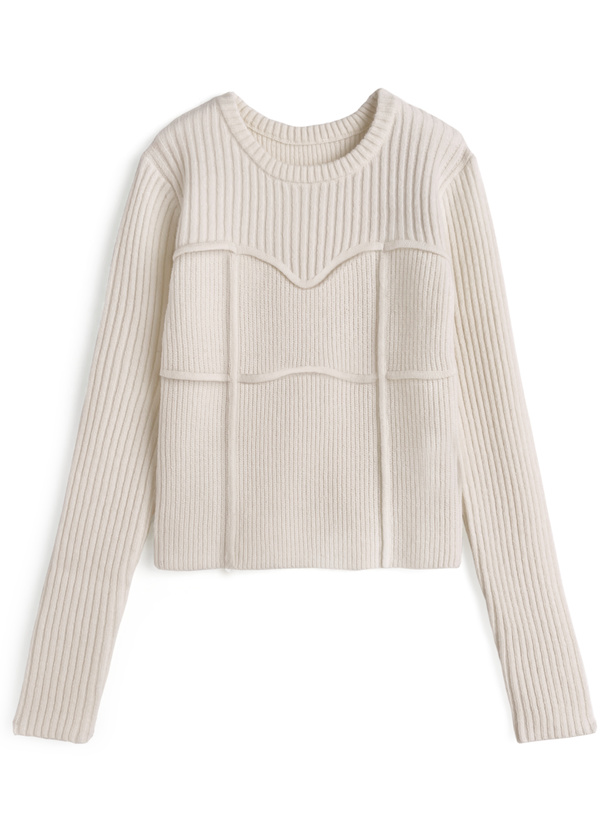 ビスチェ風ニットトップス