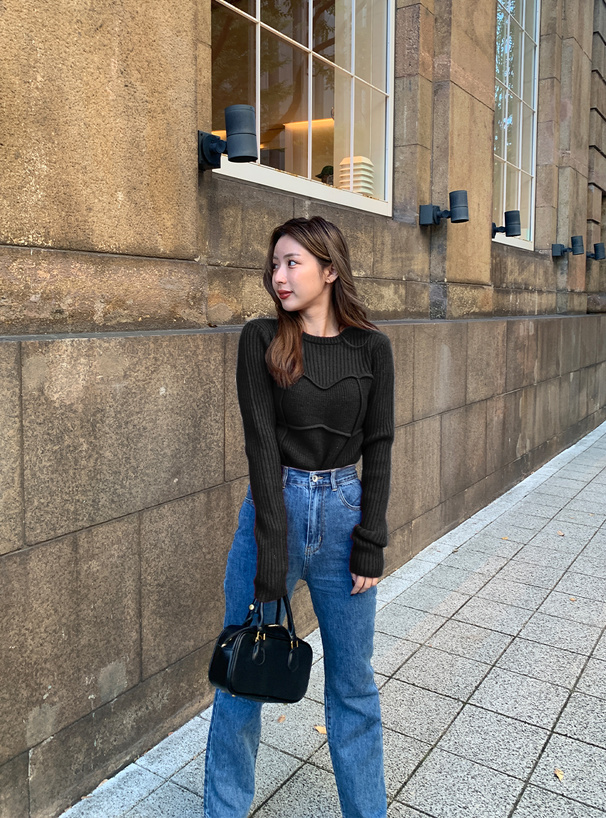 ビスチェ風ニットトップス