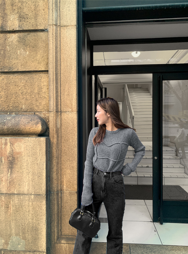 ビスチェ風ニットトップス