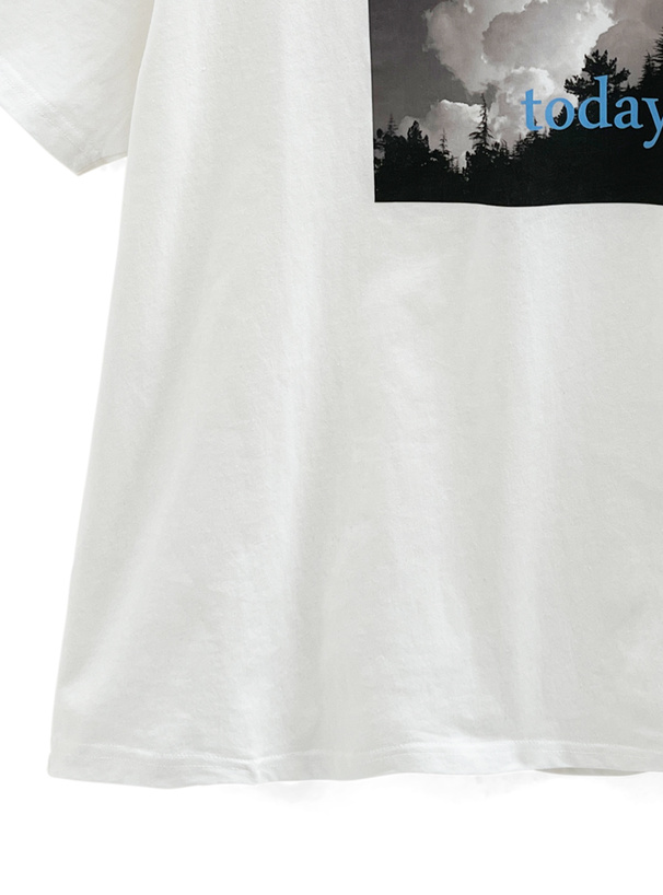 フォトプリントロゴTシャツ