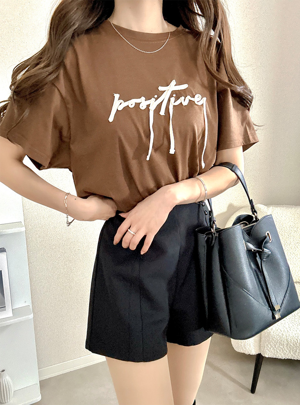 コード刺繍ロゴTシャツ[dpk434] | レディースファッション通販の