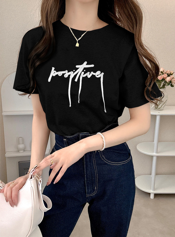 コード刺繍ロゴTシャツ[dpk434] | レディースファッション通販の