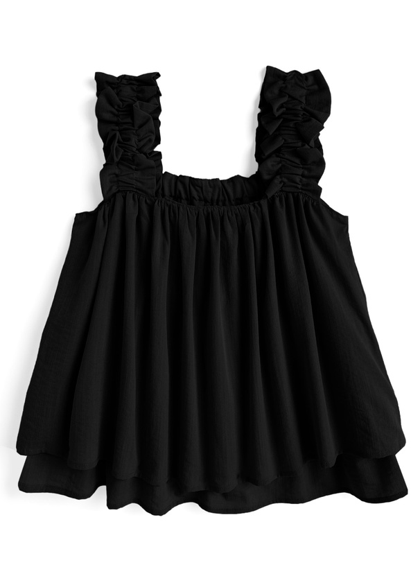 リネンタッチギャザーキャミトップス