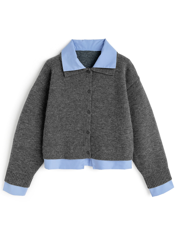 シャツドッキングニットカーディガン