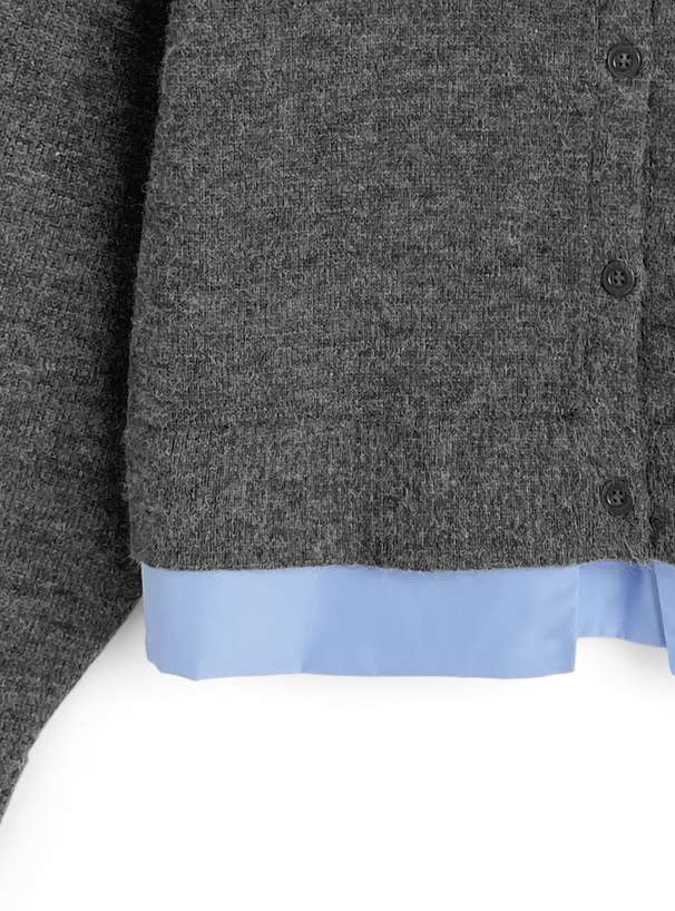 シャツドッキングニットカーディガン