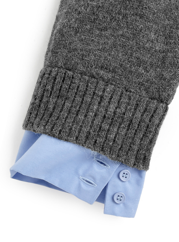 シャツドッキングニットカーディガン