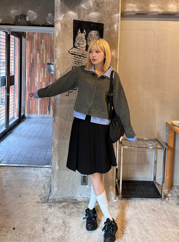 シャツドッキングニットカーディガン