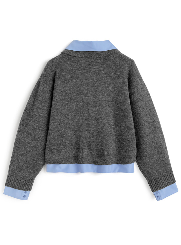 21aw 裾ドッキングニット シャツドッキングニット – WEGO ONLINE STORE