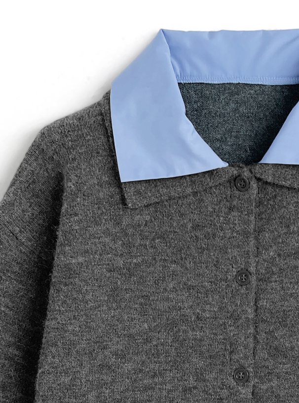 シャツドッキングニットカーディガン