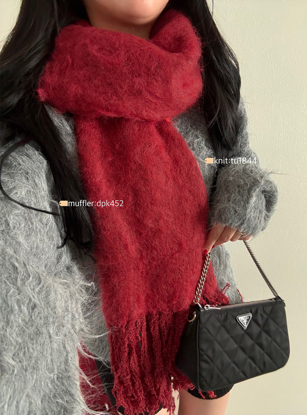 起毛フリンジボリュームマフラー