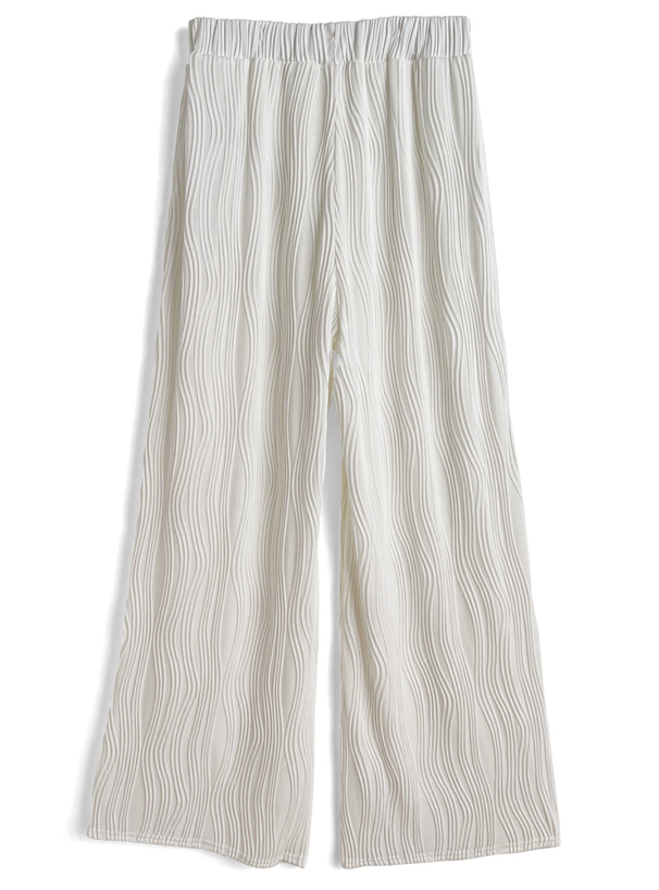 ウェーブプリーツワイドパンツ[dpk455] | レディースファッション通販