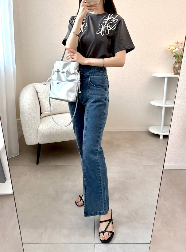 .°⑅ʚたんぬɞ⑅°. GRLコーデを紹介するよ🤎 ワンショルダーボーダー柄リブテレコ