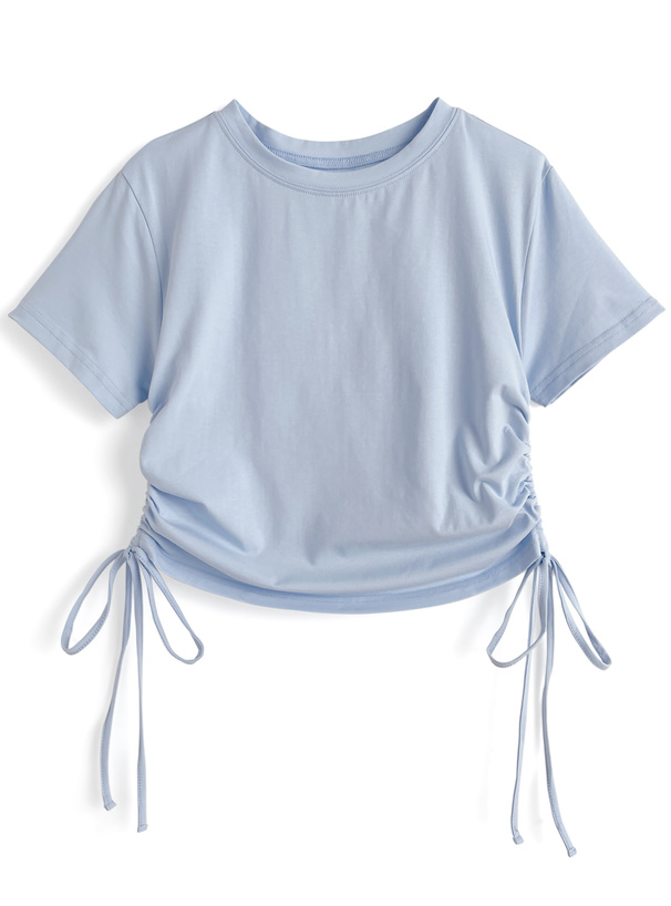 サイドドロストTシャツトップス