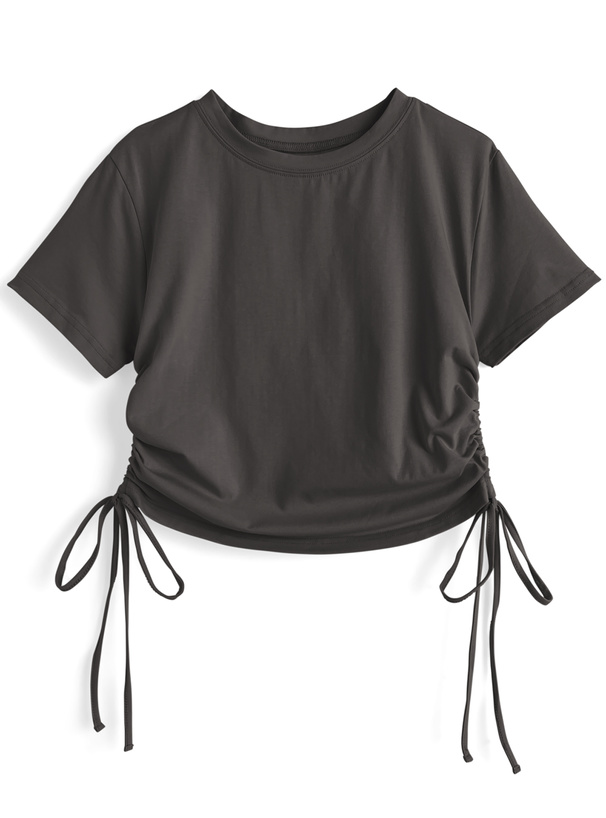 サイドドロストTシャツトップス