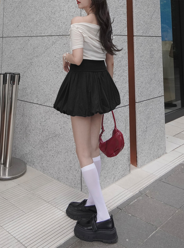 ドレープオフショルダーシアートップス