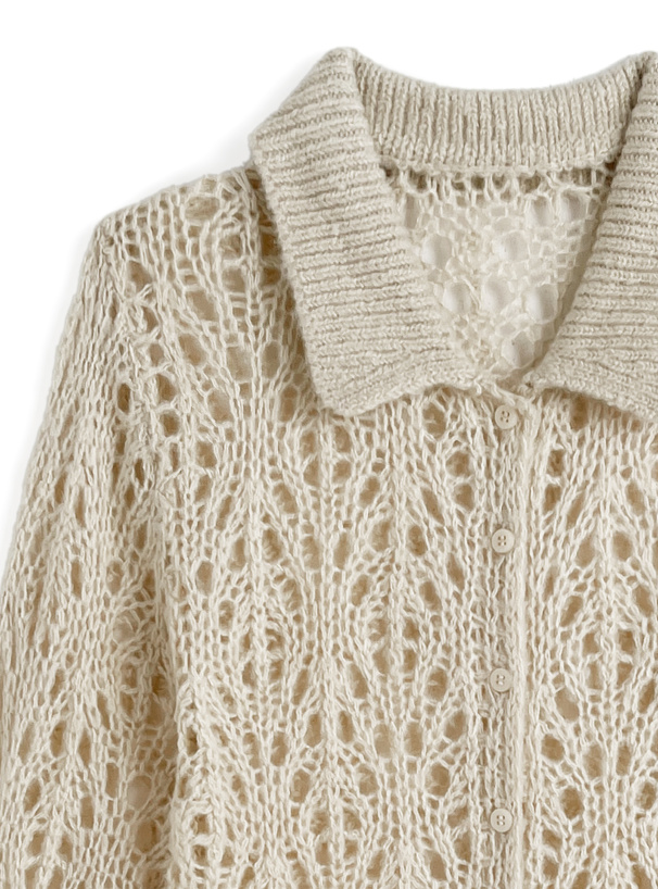 透かし編みニットカーディガン[dpk461] | レディースファッション通販