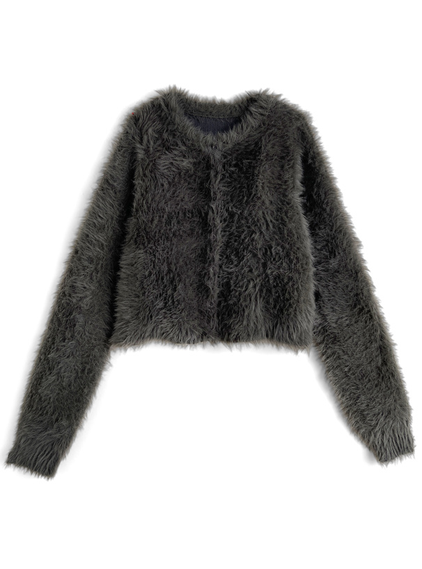 シャギーニットカーディガン