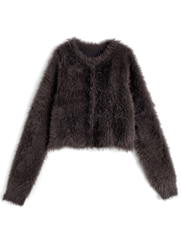 シャギーニットカーディガン